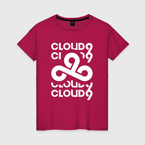 Женская футболка Cloud9 - in logo / Маджента – фото 1