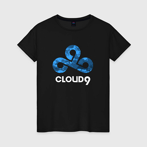 Женская футболка Cloud9 - blue cloud logo / Черный – фото 1