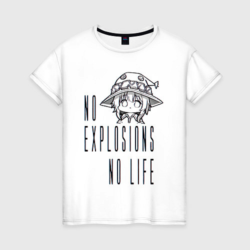 Женская футболка No explosions no life / Белый – фото 1