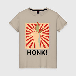 Женская футболка Гусь honk