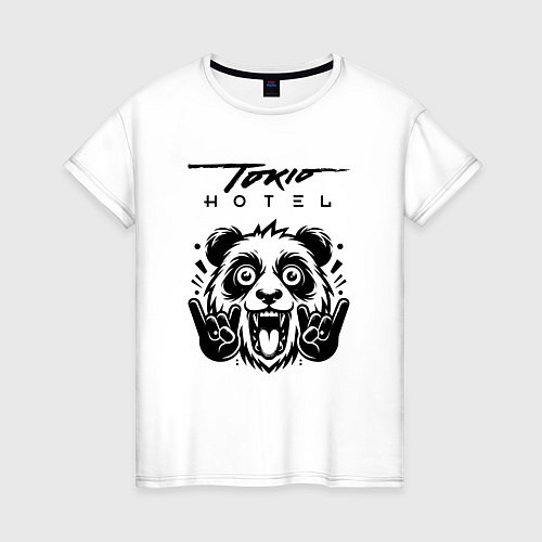Женская футболка Tokio Hotel - rock panda / Белый – фото 1