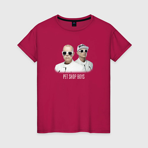 Женская футболка Pet Shop Boys - A Band / Маджента – фото 1