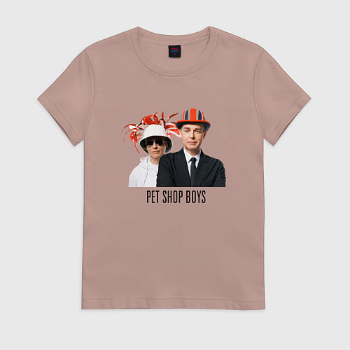Женская футболка Pet Shop Boys - synthpop from england / Пыльно-розовый – фото 1