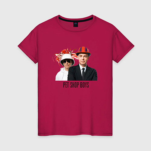 Женская футболка Pet Shop Boys - synthpop from england / Маджента – фото 1