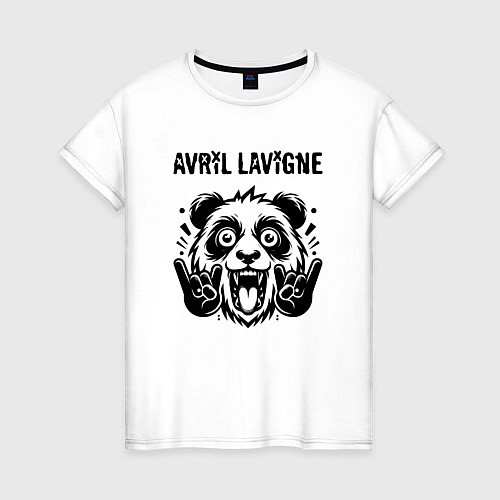 Женская футболка Avril Lavigne - rock panda / Белый – фото 1