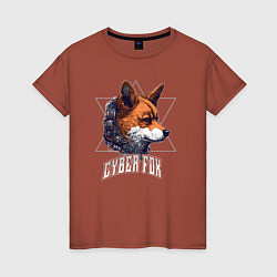 Женская футболка Cyborg fox