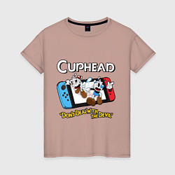 Женская футболка Switch cuphead