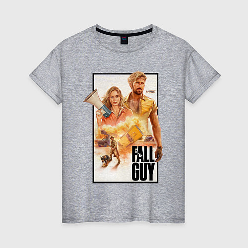 Женская футболка Каскадеры Райан Гослинг и Эмили Блант / Меланж – фото 1