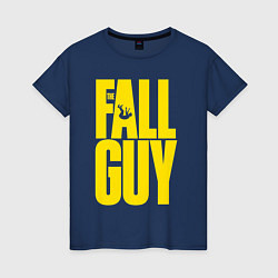 Футболка хлопковая женская The fall guy logo, цвет: тёмно-синий