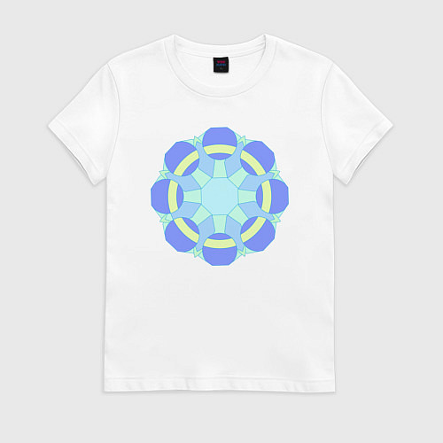 Женская футболка Орнамент графический / Белый – фото 1
