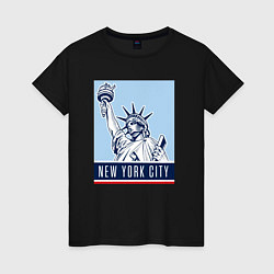 Футболка хлопковая женская Style New York, цвет: черный