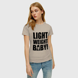 Футболка хлопковая женская Light weight baby, цвет: миндальный — фото 2