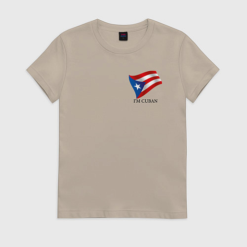 Женская футболка Im Cuban - motto / Миндальный – фото 1