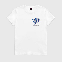 Женская футболка Im Greek - motto