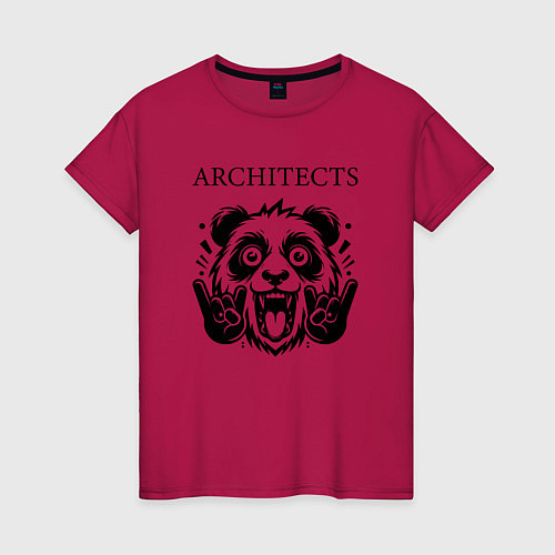 Женская футболка Architects - rock panda / Маджента – фото 1