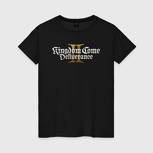 Женская футболка Kingdom come 2 deliverance logo / Черный – фото 1