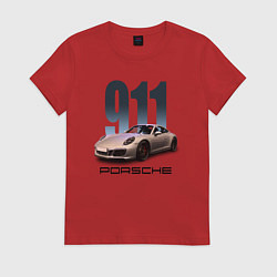 Женская футболка Порше 911 спортивный автомобиль