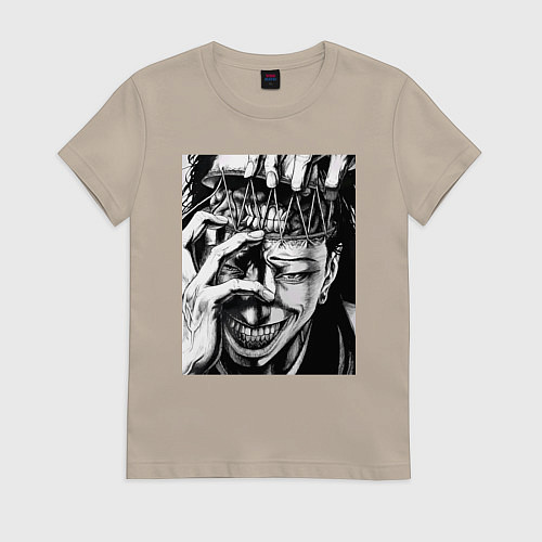 Женская футболка Магическая битва Сугуру Гэто / Миндальный – фото 1