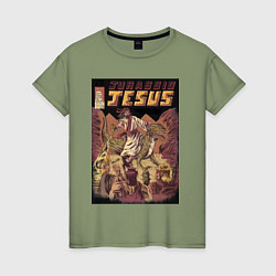 Женская футболка Доисторический Иисус