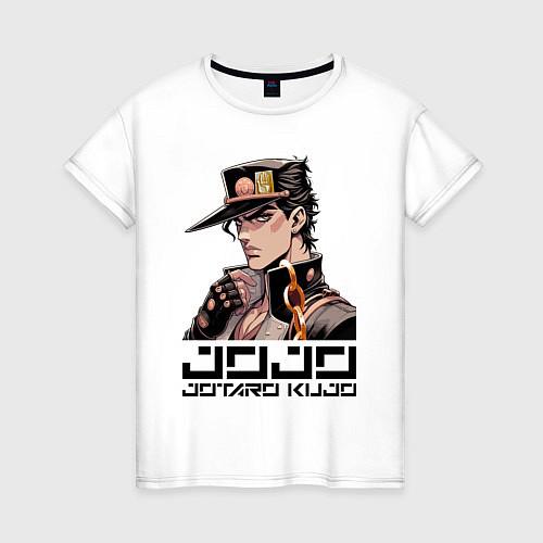 Женская футболка Jotaro Kujo - Jojo ai art / Белый – фото 1