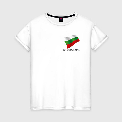 Женская футболка Im Bulgarian - motto / Белый – фото 1