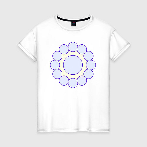 Женская футболка Круг из окружностей / Белый – фото 1