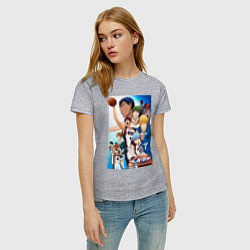 Футболка хлопковая женская Баскетбол Куроко, цвет: меланж — фото 2