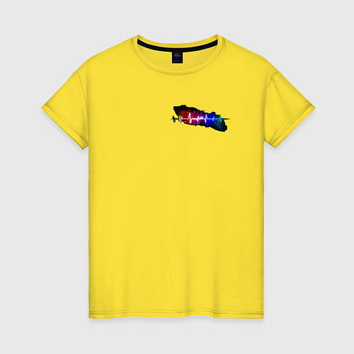 Женская футболка Неоновый пульс / Желтый – фото 1