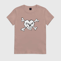 Женская футболка Heart skull