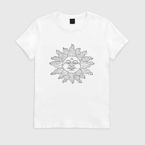 Женская футболка Черное солнце / Белый – фото 1