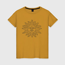Женская футболка Черное солнце