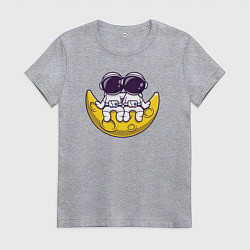 Женская футболка Космонавты на Луне