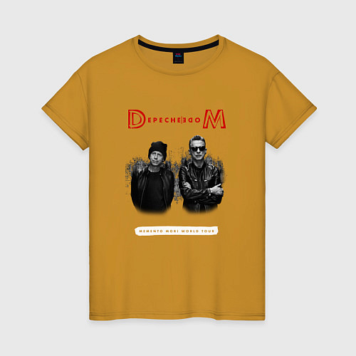 Женская футболка Depeche Mode - dave and martin tour / Горчичный – фото 1