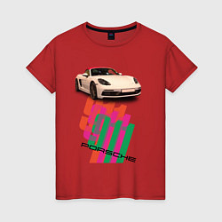 Женская футболка Спортивный автомобиль Porsche 911 Turbo