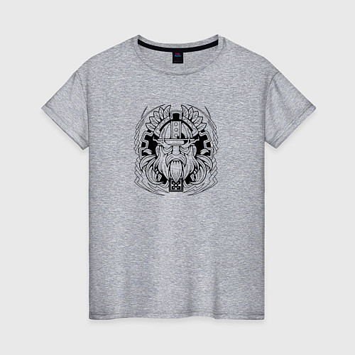 Женская футболка Тор мифический бог грома / Меланж – фото 1