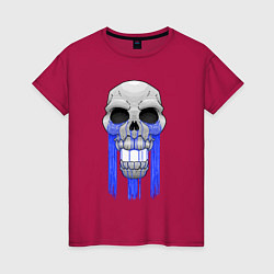 Женская футболка Плачущий череп