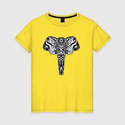 Женская футболка Ethnic elephant