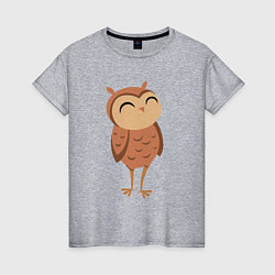 Женская футболка Довольная сова