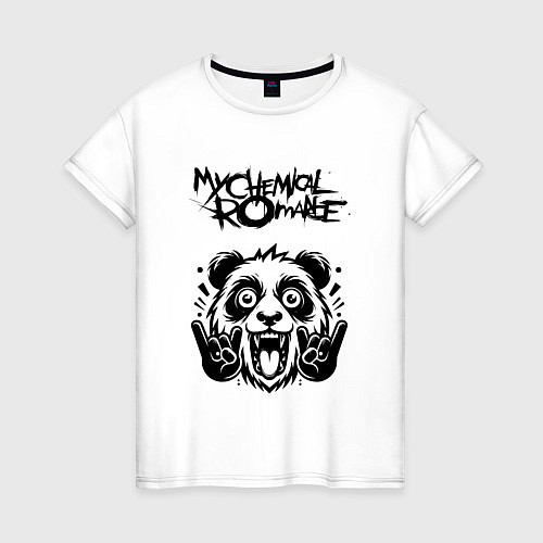 Женская футболка My Chemical Romance - rock panda / Белый – фото 1