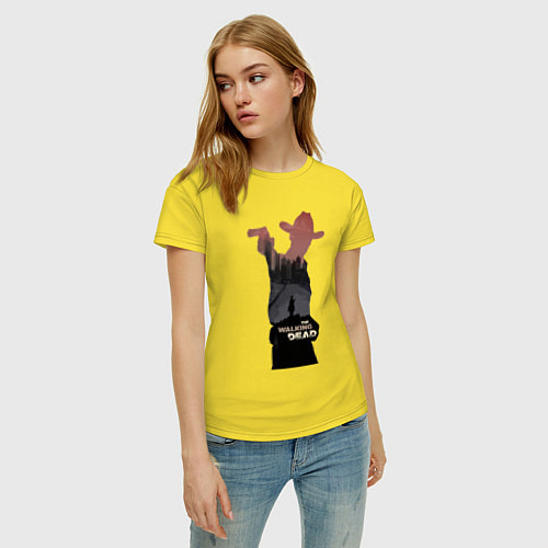 Женская футболка Ходячие мертвецы Рик Граймс / Желтый – фото 3