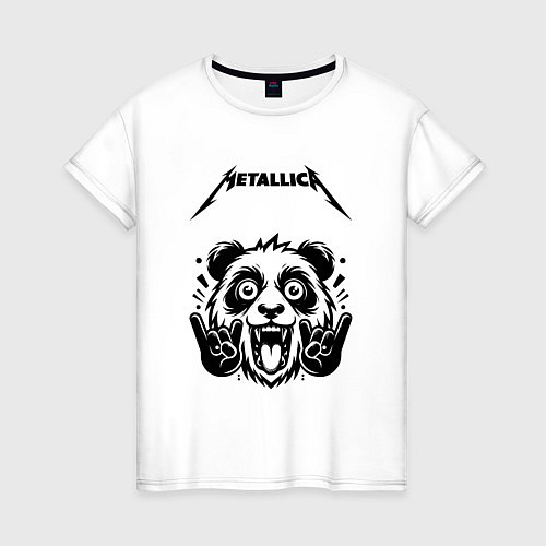 Женская футболка Metallica - rock panda / Белый – фото 1