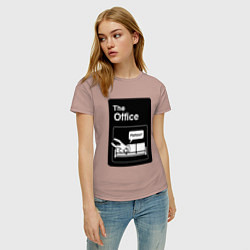 Футболка хлопковая женская Паркур и офис, цвет: пыльно-розовый — фото 2