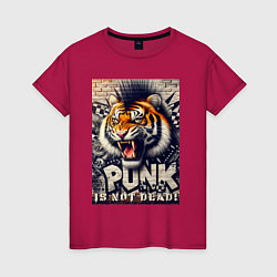 Женская футболка Cool tiger - punks not dead