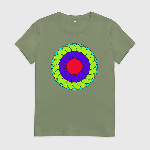 Женская футболка Неоновое колесо / Авокадо – фото 1
