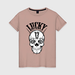 Женская футболка Lucky skull