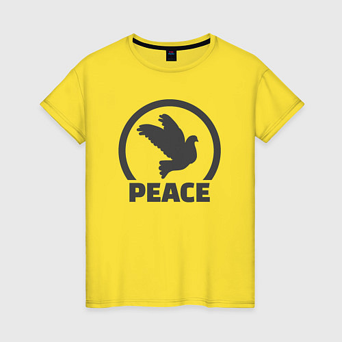 Женская футболка Peace bird / Желтый – фото 1