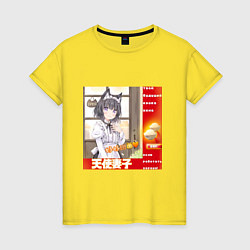 Женская футболка Кошка жена аниме мем