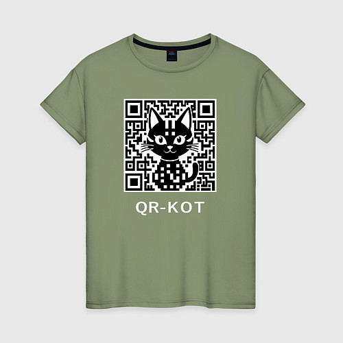 Женская футболка QR-кот / Авокадо – фото 1