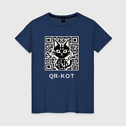 Женская футболка QR-кот