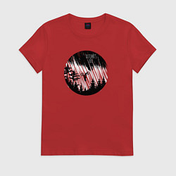 Женская футболка Осенний велосипедный закат